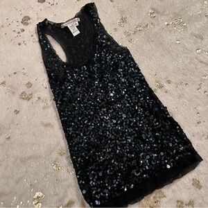 NWOT Max Studio Small Black Sheer Tank Top